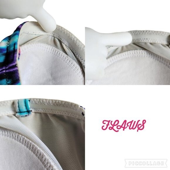 Croft & Barrow Tummy Slimmer Mesh Flyaway Bandeaukini swim top sz 8 - Picture 9 of 12